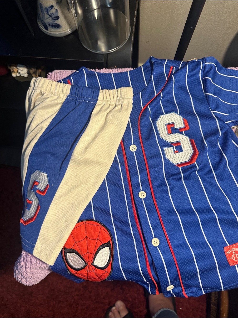 Marvel Cream and Blue Kids Elastic-Waist Shorts